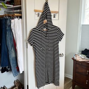 Navy and cram dress